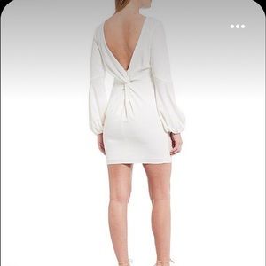 Dillards- Long Sleeve Plunge-Back Mini